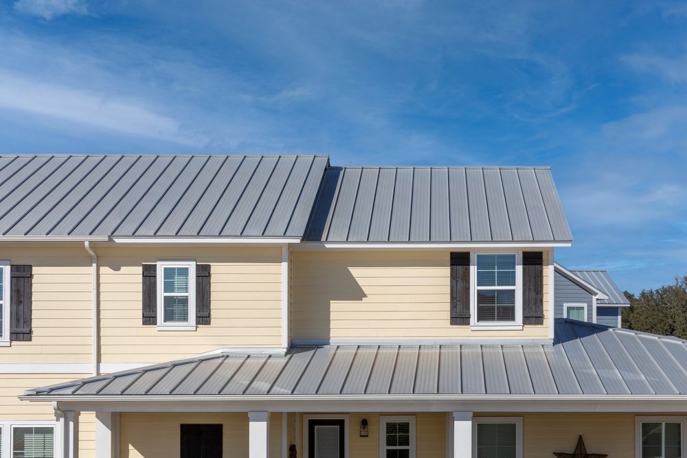 Family home with a metal roof