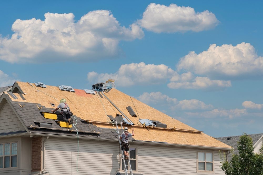 A home getting a full roof replacement.